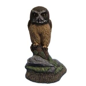 1985 Charles Earnhardt Bronze Wildlife Collection Spectacled Owl Figure